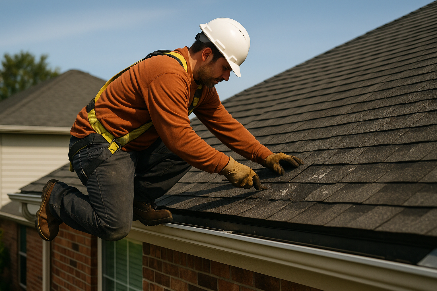 Editorial illustration depicting hail damage roof repair cost cypress tx